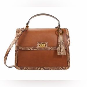 NWT RACHEL ZOE FAUX SNAKESKIN TOTE/CROSSBODY HANDBAG